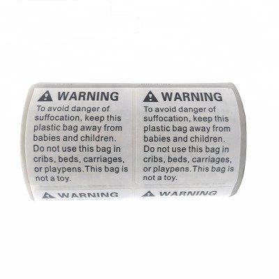 2"x2" Suffocation Warning Label Stickers